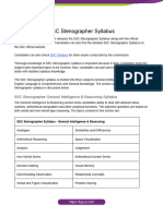 SSC Stenographer Syllabus