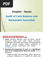 Chapter - Seven: Audit of Cash Balance and Marketable Securities