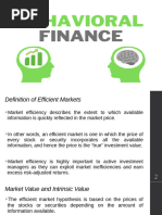 Unit 1.3 - Behavioural Finance and Efficient Market Hypothesis.