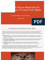 Advanced Porous Materials For The Removal of Lead