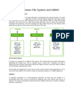 Difference Between File System and DBMS