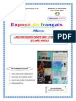 EXPOSE RELATION PARENTS ENFANTS