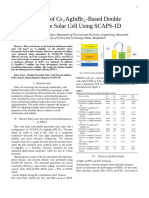 Analysis of Cs Aginbr - Based Double Perovskite Solar Cell Using Scaps-1D