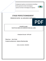 Stage Perfectionnement: PERIODE DE SATGE: de 12/01/2023 À 04/02/2023