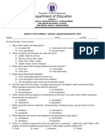 Earth and Life Science  DIAGNOSTIC Test