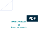 Mathématiques: Ivret de Corrigés