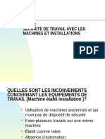 SECURITE DE TRAVAIL AVEC LES MACHINES ET INSTALLATIONS