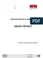 Inglés Técnico: Guía Docente de La Asignatura