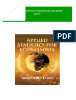 Ebooks File Applied Statistics For Economists 1st Edition Lewis All Chapters