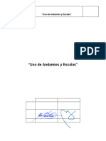 Procedimiento Especifico de Trabajo en Altura - Uso de Andamios y Escalas