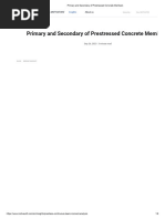 Primary and Secondary of Prestressed Concrete Members