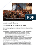 La Rebelión de Los Catalanes de 1640