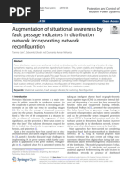 Augmentation of Situational Awareness by Fault Passage Indicators in Distribution Network Incorporating Network Reconfiguration