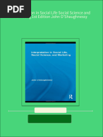 PDF Interpretation in Social Life Social Science and Marketing 1st Edition John O'Shaughnessy Download