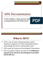 APA Documentation 2018 HUE