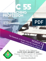 EDUC 55 - Module 3 - The Demands of Society From The Teacher As A Professional and As A Person