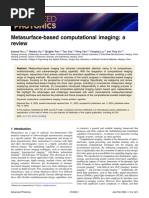 Metasurface-Based Computational Imaging