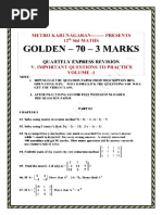 Class 12 Maths Golden Questions