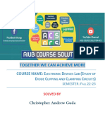 Electronic Devices Lab - Study of Diode Clipping and Clamping Circuits - Mid Term - Fall 22-23 - ACS