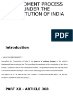 Amendmend Process Under the Constitution of India Teaching Practice Final