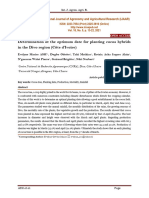 Determination of The Optimum Date For Planting Cocoa Hybrids in The Divo Region (Côte D'ivoire)