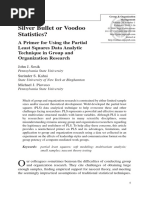 Sosik Et Al 2009 Silver Bullet or Voodoo Statistics A Primer For Using The Partial Least Squares Data Analytic