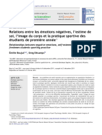 Relations entre les émotions négatives, l’estime de soi, l’image du corps et la pratique sportive des étudiants de première année- BOUJUT