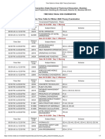 Time Table for Winter 2024 Theory Examination