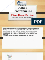 M110-Final Exam Review