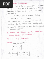 Linear Dependent, Independent, and Rank, Nullity