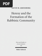 Grossberg (2017) Heresy and The Formation of The Rabbinic Community