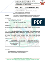 Informe #013 - 2024 - Jcrrsgdiyo-Mdj Descargo Referente Al Cuaderno de Obra