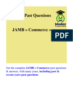 Commerce Pass Questions Jamb