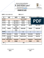 Horario Quinto A