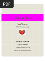 B.SC Biotechnology Syllabus@2022-23