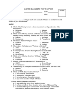 Q4 ASSESSMENT - MAPEH 7 - Test Questionnaire