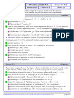 Enoncé correction devoir de contrôle n°1  4ème Maths Mr Lahmar A 09 11 24