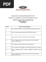 Programming in 'C' Lab Manual