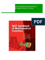 Instant Download NIST Handbook of Mathematical Functions 1 Pap/Cdr Edition Frank W. J. Olver PDF All Chapter