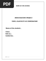 Elasticity VS Temperature