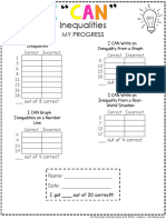 STUDENT PAGES - I CAN Inequalities