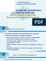 7 - Volumetric methods of Analysis