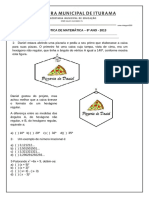 avaliação 8 º ano saída 2013 matemática sme