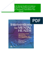 Interventions For Mental Health An Evidence Based Approach For Physiotherapists and Occupational Therapists 2 Sub Edition Tina Everett