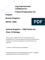 Class 11 Animal Kingdom Extra Notes on NCERT CBSE Preparation