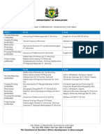 Limpopo 2024 Prelim Exam Timetable Grade 12 Preparatory Examination