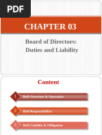 C03 - BoD - Duties and Liability