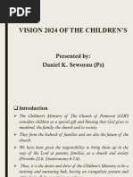 CHILDREN MINISTRY 2024 VISION CASTING One