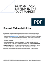 Updated Investment and Equilibrium in The Product Market