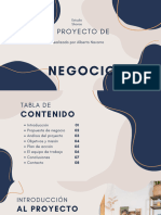 Presentación Proyecto de Negocio Formas Orgánicas Profesional Azul y Beis